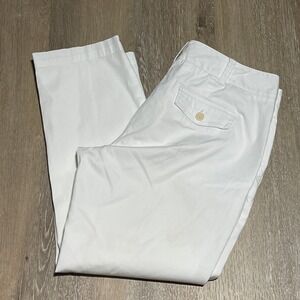 Talbots Signature White Crop Pants Womens 6P Petite Classic Fit Career Casual‎